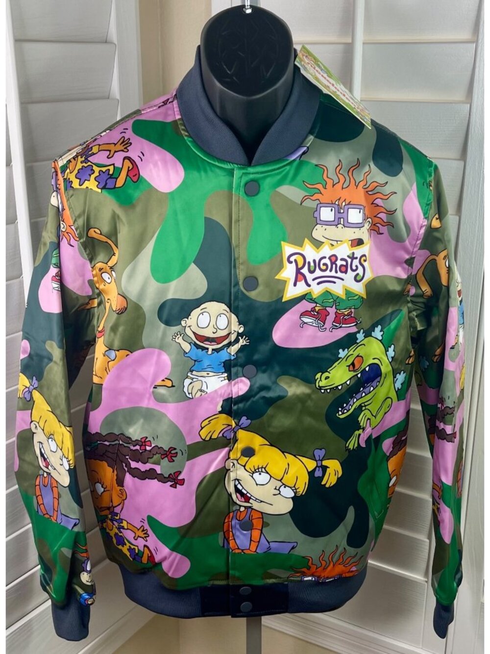 Freeze Max Rugrats/Nickelodeon Camo Print Satin Bomber Jacket - Men’s 2XL - NWT
